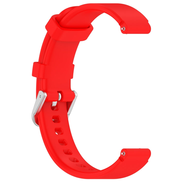 12mm Universal Solid Color Silver Buckle Silicone Watch Band(Red) - 20mm Bands by PMC TechLife | Online Shopping South Africa | PMC TechLife
