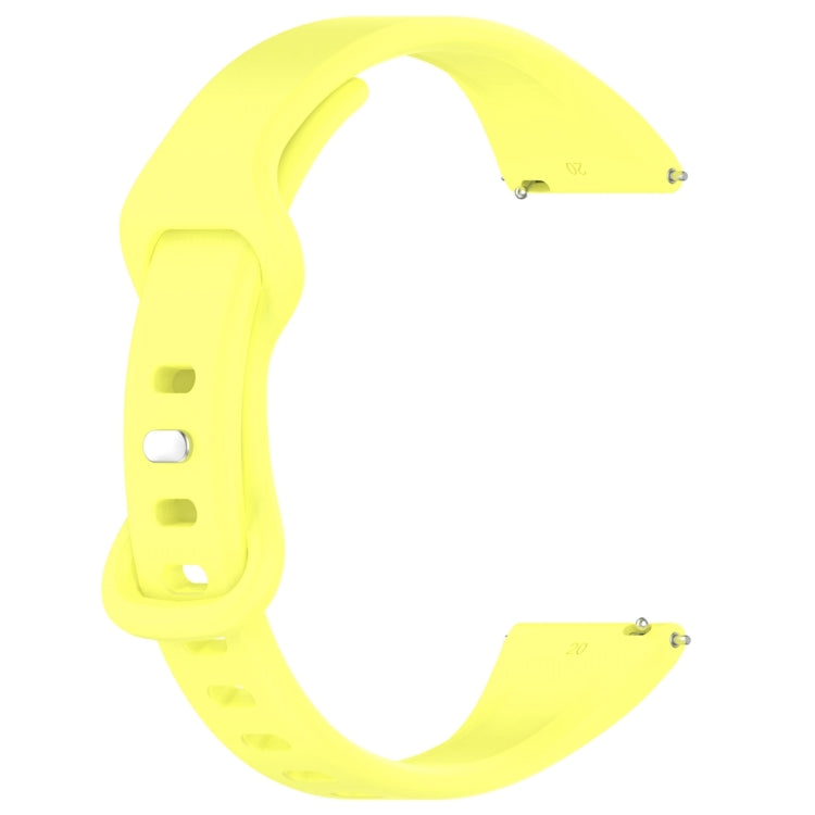 20mm Slim Reverse Buckle Silicone Watch Band(Bright Yellow) - 20mm Bands by PMC Jewellery | Online Shopping South Africa | PMC Jewellery