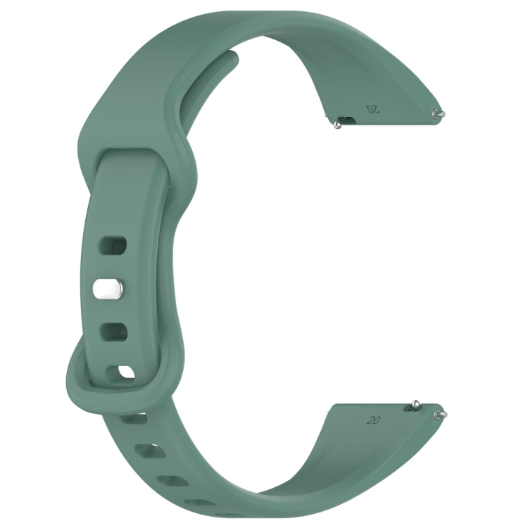 20mm Slim Reverse Buckle Silicone Watch Band(Pine Green) - 20mm Bands by PMC Jewellery | Online Shopping South Africa | PMC Jewellery