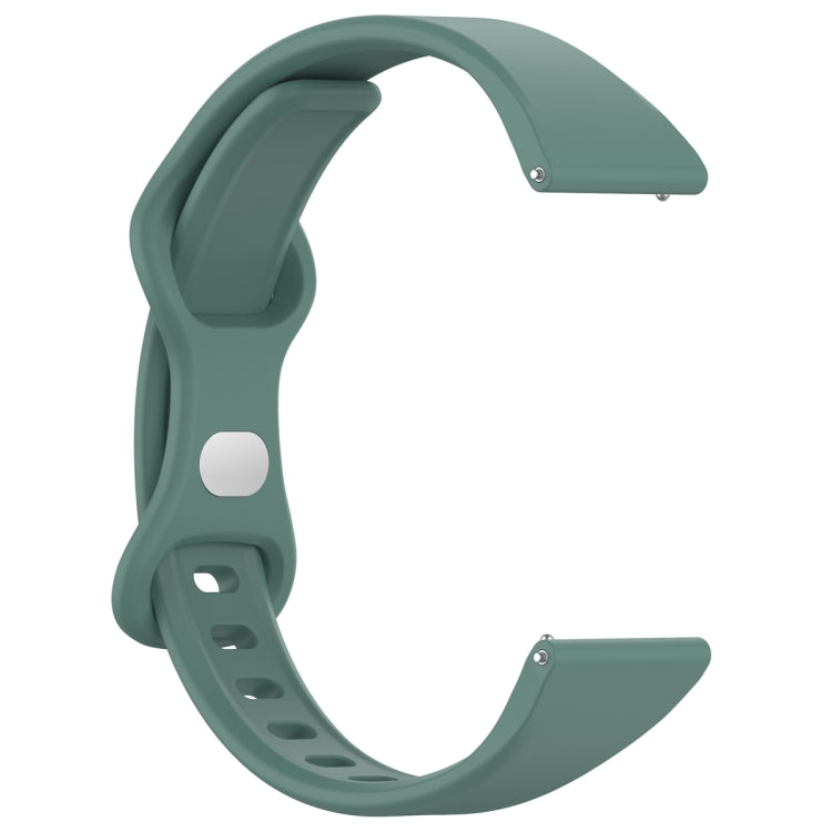 20mm Slim Reverse Buckle Silicone Watch Band(Pine Green) - 20mm Bands by PMC Jewellery | Online Shopping South Africa | PMC Jewellery