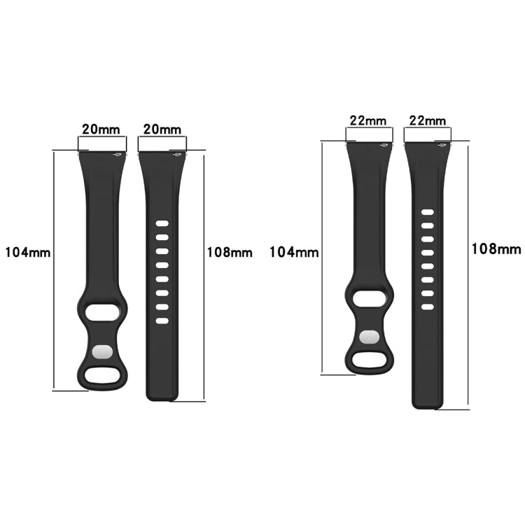 22mm Slim Reverse Buckle Silicone Watch Band(White) - 22mm Bands by PMC Jewellery | Online Shopping South Africa | PMC Jewellery