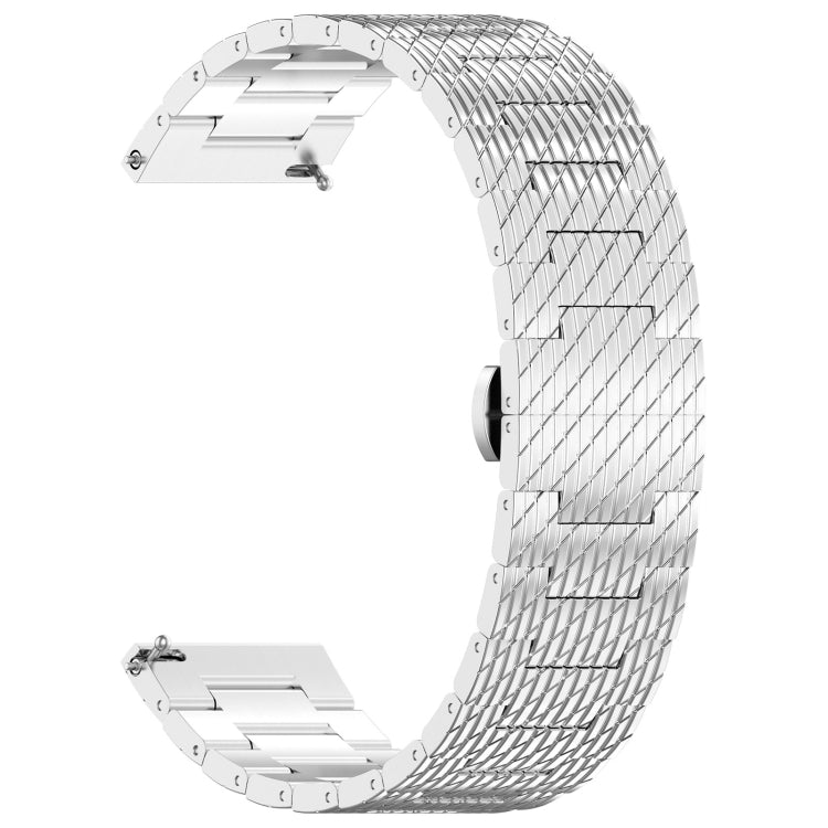 20mm Universal Twill Stainless Steel Watch Band(Silver) - 20mm Bands by PMC Jewellery | Online Shopping South Africa | PMC Jewellery