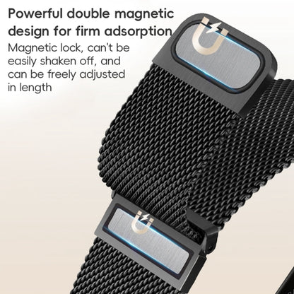 For Apple Watch Series 3 42mm ZGA Milanese Magnetic Metal Watch Band(Black) - Watch Bands by ZGA | Online Shopping South Africa | PMC Jewellery