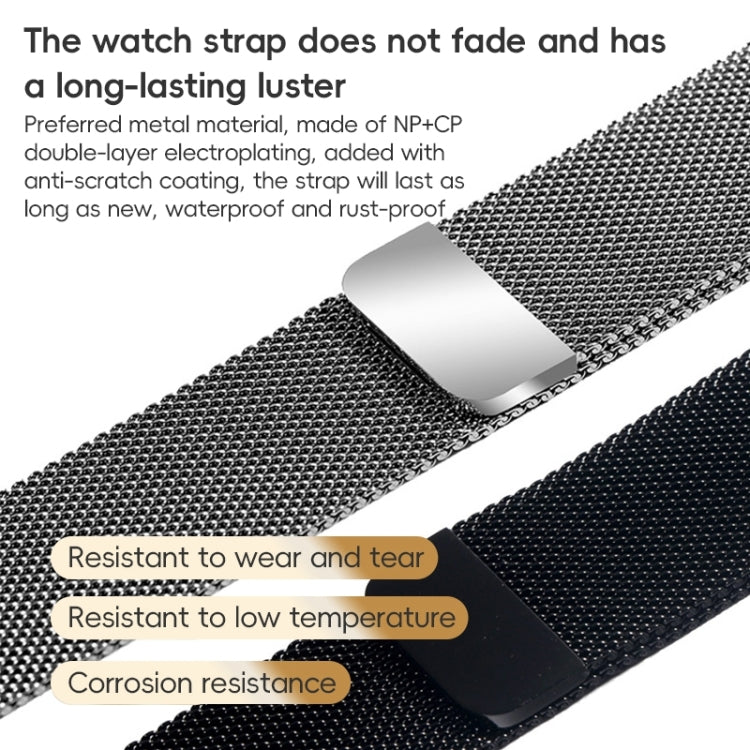 For Apple Watch Series 6 44mm ZGA Milanese Magnetic Metal Watch Band(Silver) - Watch Bands by ZGA | Online Shopping South Africa | PMC Jewellery