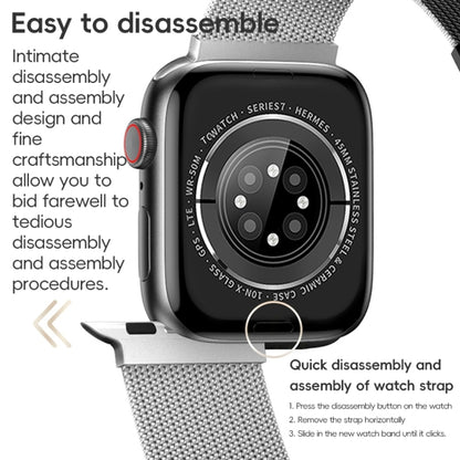 For Apple Watch SE 2023 44mm ZGA Milanese Magnetic Metal Watch Band(Silver) - Watch Bands by ZGA | Online Shopping South Africa | PMC Jewellery