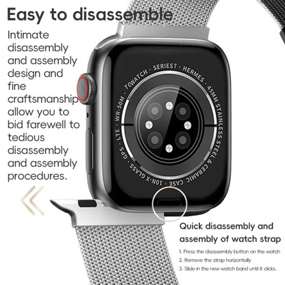 For Apple Watch SE 2022 44mm ZGA Milanese Magnetic Metal Watch Band(Silver) - Watch Bands by ZGA | Online Shopping South Africa | PMC Jewellery