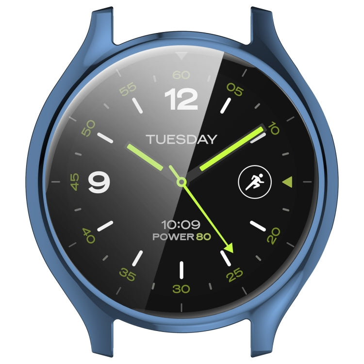 For Xiaomi Watch 2 Full Coverage TPU Electroplated Watch Protective Case(Blue) - Watch Cases by PMC TechLife | Online Shopping South Africa | PMC TechLife