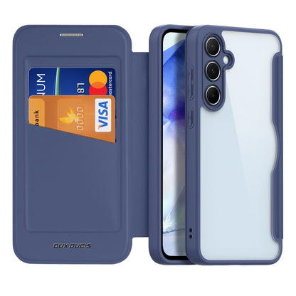 For Samsung Galaxy A55 5G DUX DUCIS Skin X Pro Series PC + TPU Phone Leather Case(Blue) - Galaxy Phone Cases by DUX DUCIS | Online Shopping South Africa | PMC Jewellery | Buy Now Pay Later Mobicred