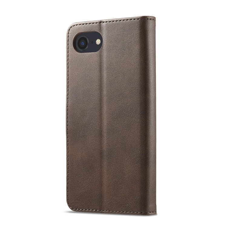 LC.IMEEKE Calf Texture Horizontal Flip Leather Case For iPhone 16e(Brown) - iPhone 16e Cases by LC.IMEEKE | Online Shopping South Africa | PMC Jewellery | Buy Now Pay Later Mobicred