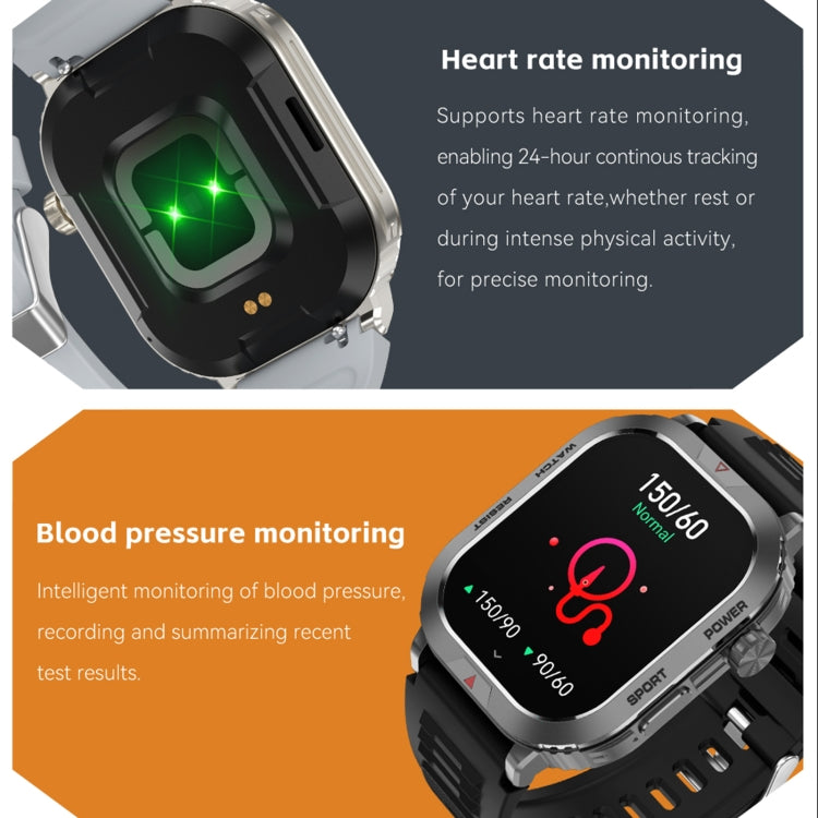 ZW66 2.01 inch BT5.1 Fitness Wellness Smart Watch, Support Bluetooth Call / Sleep / Blood Oxygen / Heart Rate / Blood Pressure Health Monitor(Black) - Android Watch by PMC Jewellery | Online Shopping South Africa | PMC Jewellery | Buy Now Pay Later Mobicred