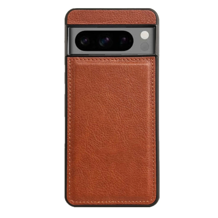 For Google Pixel 9 Pro XL Cowhide Texture Back Cover Phone Case(Brown) - Google Cases by PMC Jewellery | Online Shopping South Africa | PMC Jewellery | Buy Now Pay Later Mobicred