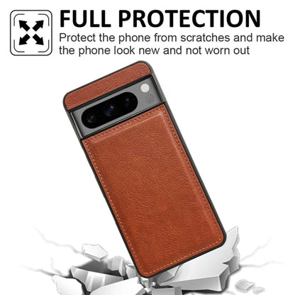 For Google Pixel 9 / Pixel 9 Pro Cowhide Texture Back Cover Phone Case(Brown) - Google Cases by PMC Jewellery | Online Shopping South Africa | PMC Jewellery | Buy Now Pay Later Mobicred