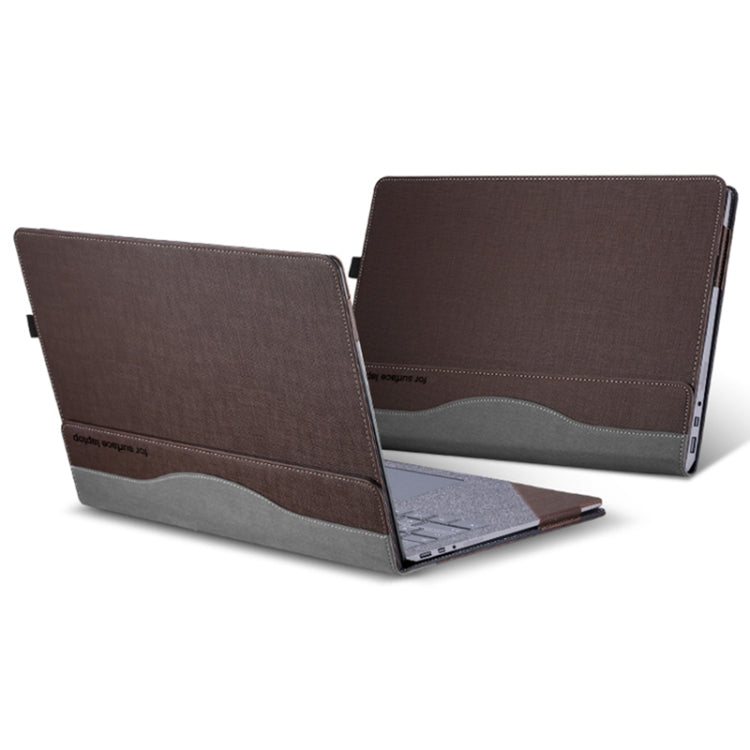 For Microsoft Surface Laptop 6 15 inch Laptop PU Leather Protective Case(Coffee Color) - Others by PMC TechLife | Online Shopping South Africa | PMC TechLife | Buy Now Pay Later Mobicred