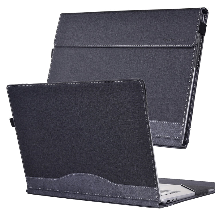For Microsoft Surface Laptop 6 15 inch Cloth Texture Laptop Leather Protective Case(Space Ash) - Others by PMC TechLife | Online Shopping South Africa | PMC TechLife | Buy Now Pay Later Mobicred