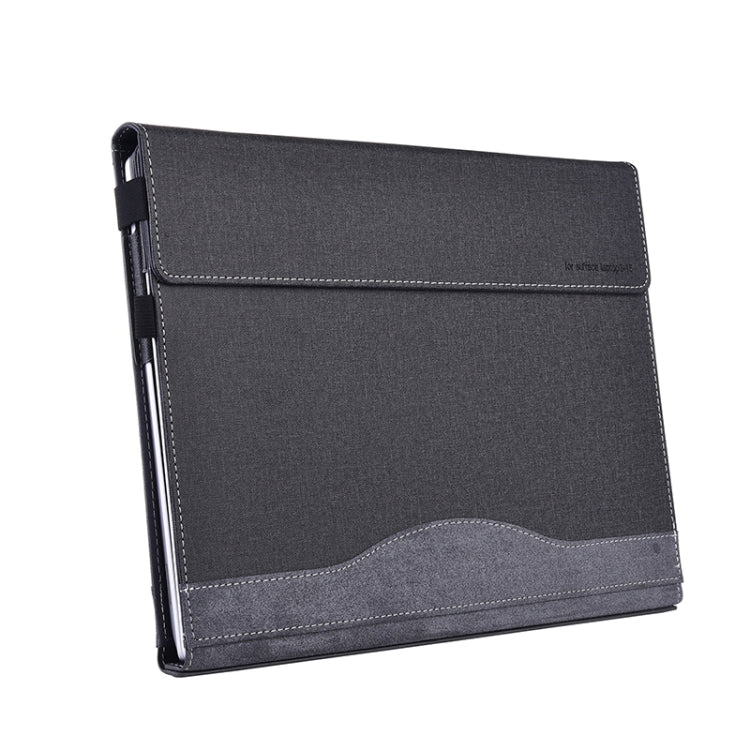 For Microsoft Surface Laptop 6 15 inch Cloth Texture Laptop Leather Protective Case(Black) - free shipping - PMC TechLife - Order now!