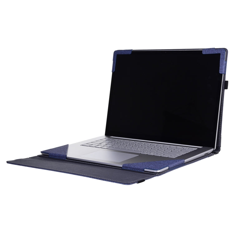 For Lenovo ThinkPad X1 Carbon Gen 11 Cloth Texture Laptop Leather Protective Case(Deep Blue) - Other by PMC Jewellery | Online Shopping South Africa | PMC Jewellery | Buy Now Pay Later Mobicred