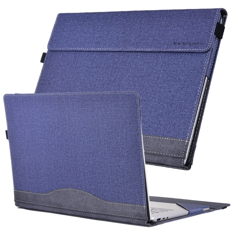 For Lenovo ThinkPad X1 Carbon Gen 7 Cloth Texture Laptop Leather Protective Case(Deep Blue) - Other by PMC Jewellery | Online Shopping South Africa | PMC Jewellery | Buy Now Pay Later Mobicred