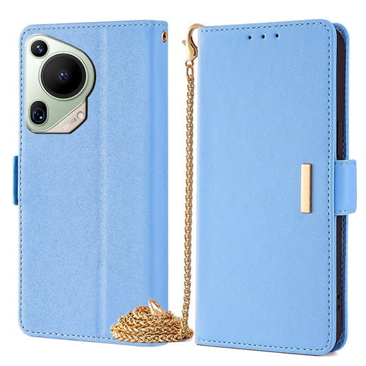 For Huawei Pura 70 Ultra 5G Crossbody Chain Leather Phone Case(Blue) - Huawei Cases by PMC Jewellery | Online Shopping South Africa | PMC Jewellery | Buy Now Pay Later Mobicred