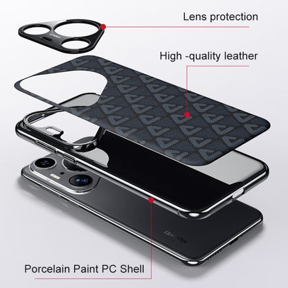 For Huawei Pura 70 Plain Leather PC Phone Case(Black) - Huawei Cases by PMC Jewellery | Online Shopping South Africa | PMC Jewellery | Buy Now Pay Later Mobicred