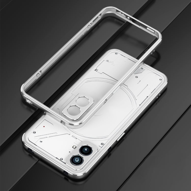 For Nothing Phone 2 Aurora Series Lens Protector + Metal Frame Protective Phone Case(Silver) - More Brand by PMC TechLife | Online Shopping South Africa | PMC TechLife | Buy Now Pay Later Mobicred