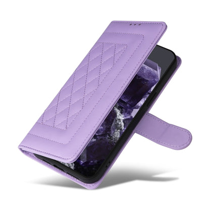 For Google Pixel 9 Pro Diamond Lattice Leather Flip Phone Case(Light Purple) - Google Cases by PMC Jewellery | Online Shopping South Africa | PMC Jewellery | Buy Now Pay Later Mobicred