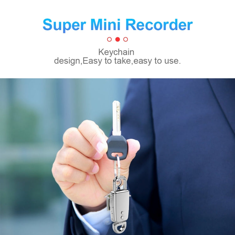 JNN S20 Zinc Alloy Keychain Voice Recorder, Memory:32GB(Black) - Other Style by JNN | Online Shopping South Africa | PMC Jewellery | Buy Now Pay Later Mobicred