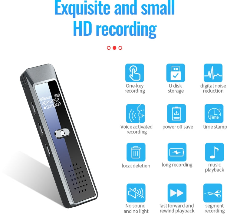 JNN Q7 Mini Portable Voice Recorder with OLED Screen, Memory:4GB(Metal Gray) - Recording Pen by JNN | Online Shopping South Africa | PMC TechLife | Buy Now Pay Later Mobicred