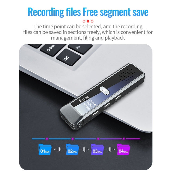 JNN Q7 Mini Portable Voice Recorder with OLED Screen, Memory:4GB(Metal Gray) - Recording Pen by JNN | Online Shopping South Africa | PMC TechLife | Buy Now Pay Later Mobicred