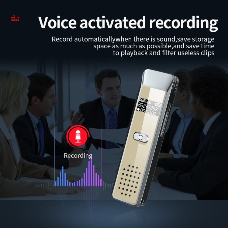 JNN Q7 Mini Portable Voice Recorder with OLED Screen, Memory:16GB(Grey+Gold) - Recording Pen by JNN | Online Shopping South Africa | PMC TechLife | Buy Now Pay Later Mobicred