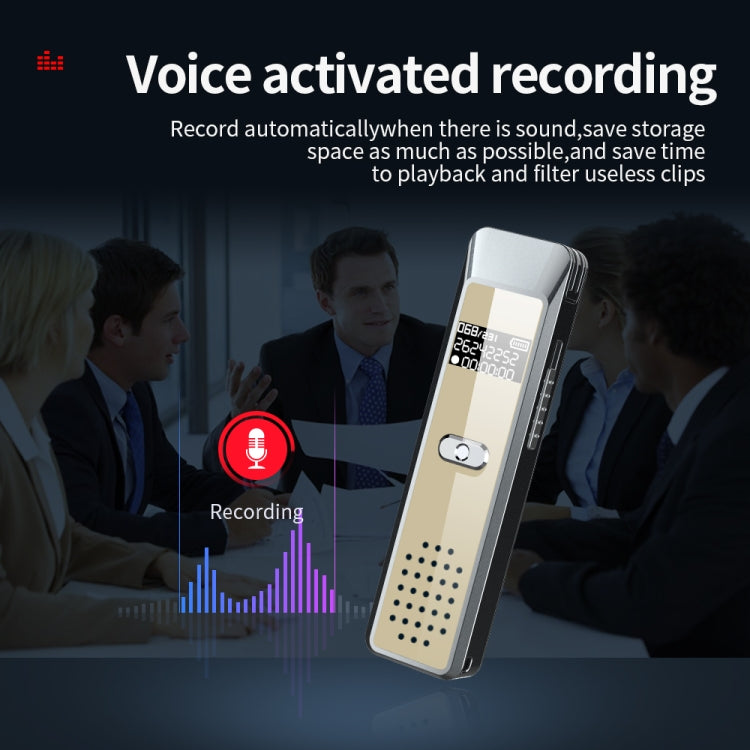 JNN Q7 Mini Portable Voice Recorder with OLED Screen, Memory:32GB(Grey+Gold) - Recording Pen by JNN | Online Shopping South Africa | PMC Jewellery | Buy Now Pay Later Mobicred
