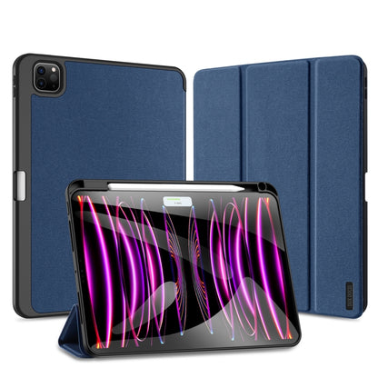 For iPad Pro 11 2024 DUX DUCIS Domo Series Cloth Texture Magnetic Leather Tablet Case(Blue) - iPad Pro 11 2024 Cases by DUX DUCIS | Online Shopping South Africa | PMC Jewellery | Buy Now Pay Later Mobicred