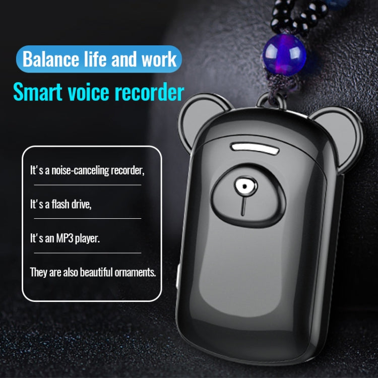JNN Q6 Bear Smart Noise Cancelling Voice Recorder, Memory:32GB(Black) - Recording Pen by JNN | Online Shopping South Africa | PMC TechLife | Buy Now Pay Later Mobicred