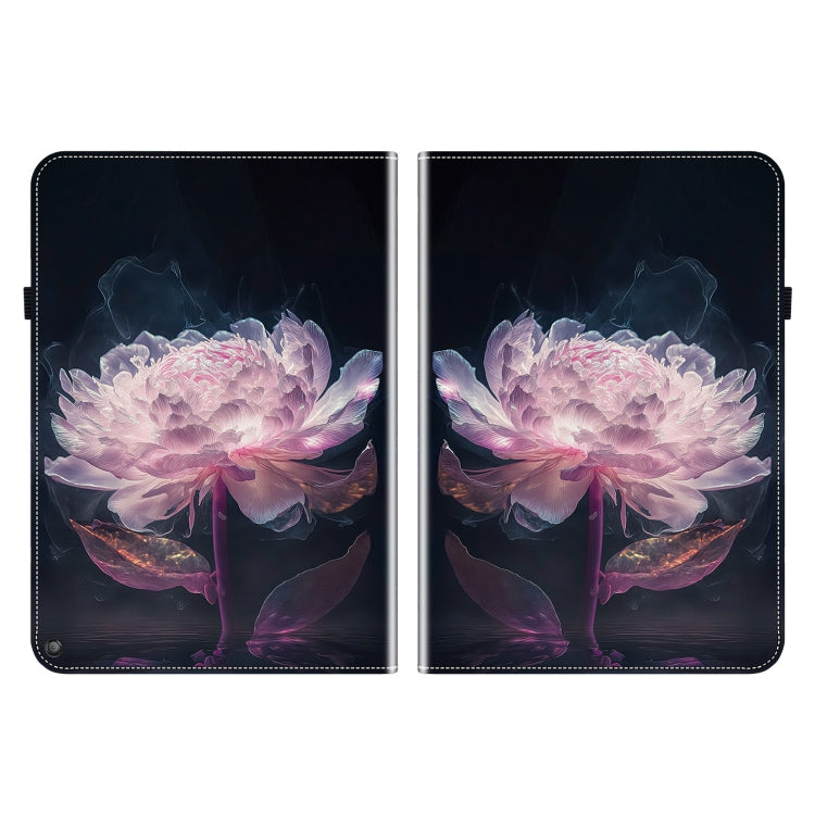 For Amazon Fire HD10 / HD10 Plus 2021 Crystal Texture Painted Leather Smart Tablet Case(Purple Peony) - Amazon by PMC TechLife | Online Shopping South Africa | PMC TechLife | Buy Now Pay Later Mobicred