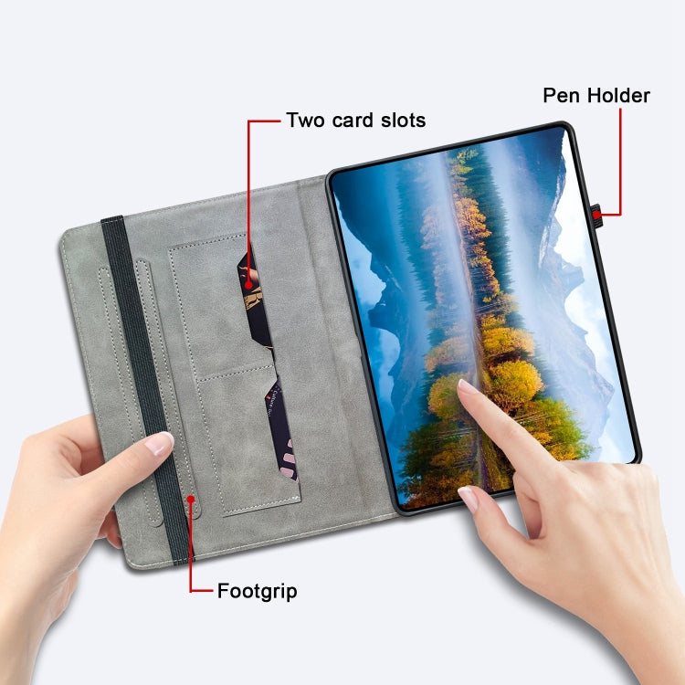 For Amazon Fire HD10 / HD10 Plus 2021 Crystal Texture Painted Leather Smart Tablet Case(Black Rose) - Amazon by PMC TechLife | Online Shopping South Africa | PMC TechLife | Buy Now Pay Later Mobicred