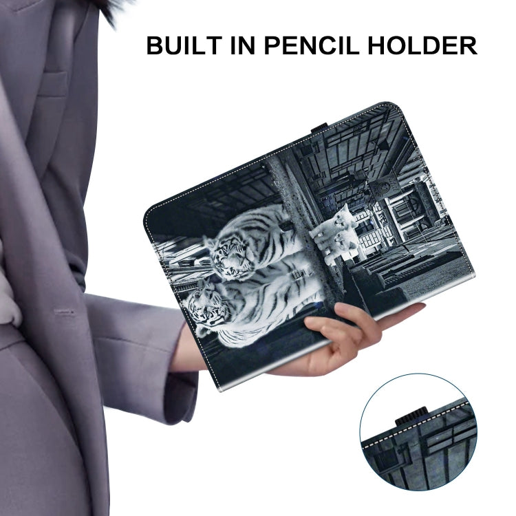 For Lenovo Tab P11 Gen 2 11.5 Crystal Texture Painted Leather Tablet Case(Cat Reflection Tiger) - free shipping - PMC TechLife - Order now!