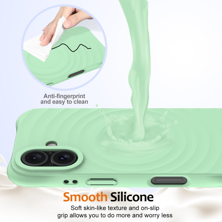 For iPhone 16 Plus Wave Texture MagSafe Magnetic Liquid Silicone Phone Case(Green) - iPhone 16 Plus Cases by PMC Jewellery | Online Shopping South Africa | PMC Jewellery | Buy Now Pay Later Mobicred