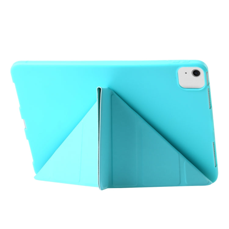 For iPad Air 13 2024 TPU Deformation Flip Leather Tablet Case with Holder(Mint Blue) - iPad Air 13 2024 Cases by PMC Jewellery | Online Shopping South Africa | PMC Jewellery | Buy Now Pay Later Mobicred