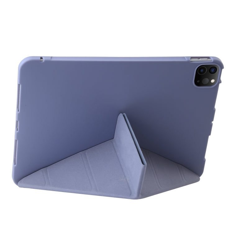 For iPad Pro 11 2024 TPU Deformation Flip Leather Tablet Case with Holder(Purple) - iPad Pro 11 2024 Cases by PMC Jewellery | Online Shopping South Africa | PMC Jewellery | Buy Now Pay Later Mobicred