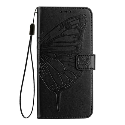 For Realme 12+ Global/Narzo 70 Pro India Embossed Butterfly Leather Phone Case(Black) - Realme Cases by PMC Jewellery | Online Shopping South Africa | PMC Jewellery | Buy Now Pay Later Mobicred