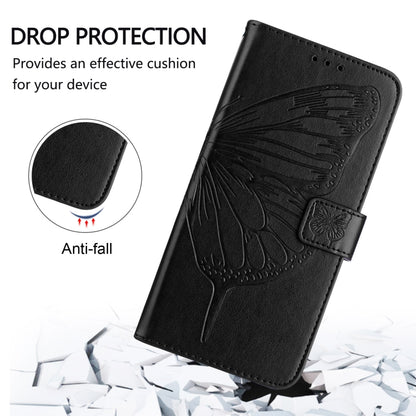 For Realme 12+ Global/Narzo 70 Pro India Embossed Butterfly Leather Phone Case(Black) - Realme Cases by PMC Jewellery | Online Shopping South Africa | PMC Jewellery | Buy Now Pay Later Mobicred