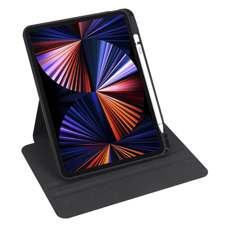 For iPad Pro 11 2024 Acrylic 360 Degree Rotation Holder Leather Tablet Case(Black) - iPad Pro 11 2024 Cases by PMC Jewellery | Online Shopping South Africa | PMC Jewellery | Buy Now Pay Later Mobicred