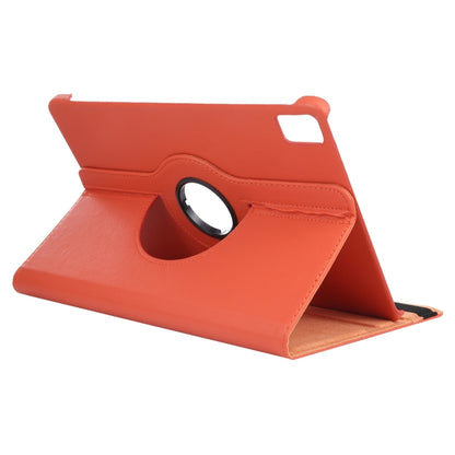 For iPad Pro 13 2024 360 Degree Rotation Litchi Texture Leather Tablet Case with Holder(Orange) - iPad Pro 13 2024 Cases by PMC Jewellery | Online Shopping South Africa | PMC Jewellery | Buy Now Pay Later Mobicred