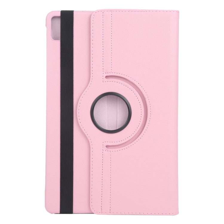 For iPad Air 13 2024 360 Degree Rotation Litchi Texture Leather Tablet Case with Holder(Pink) - iPad Air 13 2024 Cases by PMC Jewellery | Online Shopping South Africa | PMC Jewellery | Buy Now Pay Later Mobicred