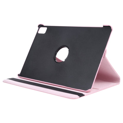 For iPad Air 13 2024 360 Degree Rotation Litchi Texture Leather Tablet Case with Holder(Pink) - iPad Air 13 2024 Cases by PMC Jewellery | Online Shopping South Africa | PMC Jewellery | Buy Now Pay Later Mobicred