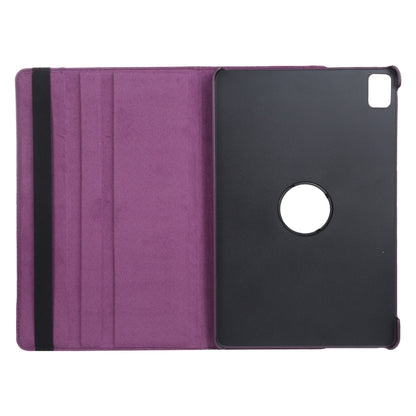 For iPad Air 11 2024 360 Degree Rotation Litchi Texture Leather Tablet Case with Holder(Purple) - iPad Air 11 2024 Cases by PMC Jewellery | Online Shopping South Africa | PMC Jewellery | Buy Now Pay Later Mobicred