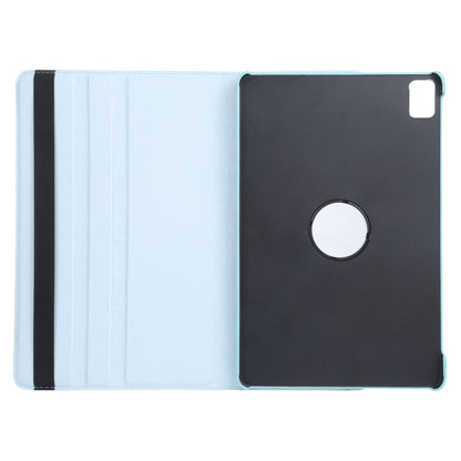 For iPad Air 11 2024 360 Degree Rotation Litchi Texture Leather Tablet Case with Holder(Sky Blue) - iPad Air 11 2024 Cases by PMC Jewellery | Online Shopping South Africa | PMC Jewellery | Buy Now Pay Later Mobicred