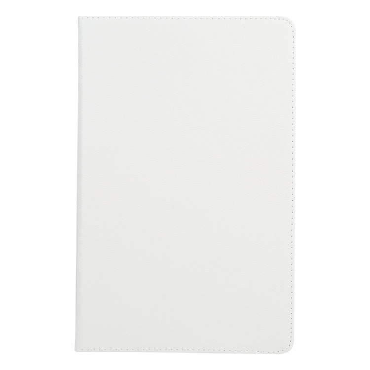 For iPad Air 11 2024 360 Degree Rotation Litchi Texture Leather Tablet Case with Holder(White) - iPad Air 11 2024 Cases by PMC Jewellery | Online Shopping South Africa | PMC Jewellery | Buy Now Pay Later Mobicred