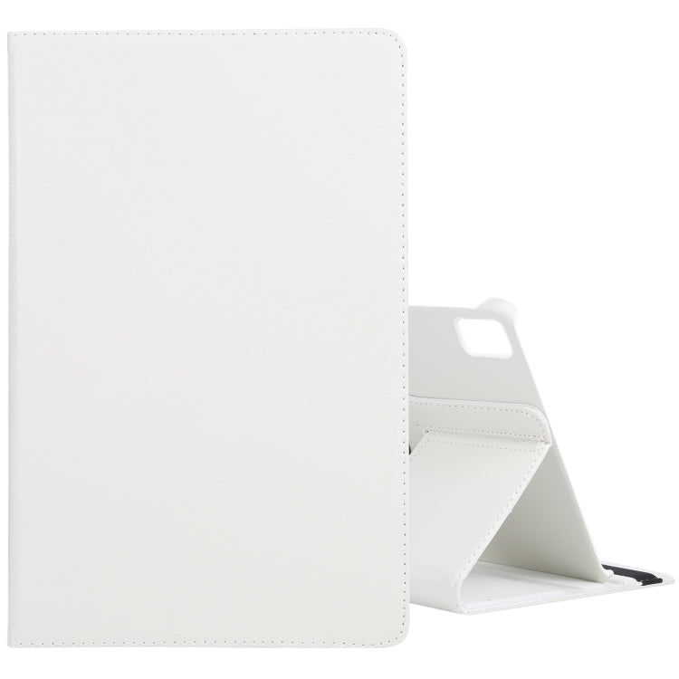 For iPad Pro 11 2024 360 Degree Rotation Litchi Texture Leather Tablet Case with Holder(White) - iPad Pro 11 2024 Cases by PMC Jewellery | Online Shopping South Africa | PMC Jewellery | Buy Now Pay Later Mobicred