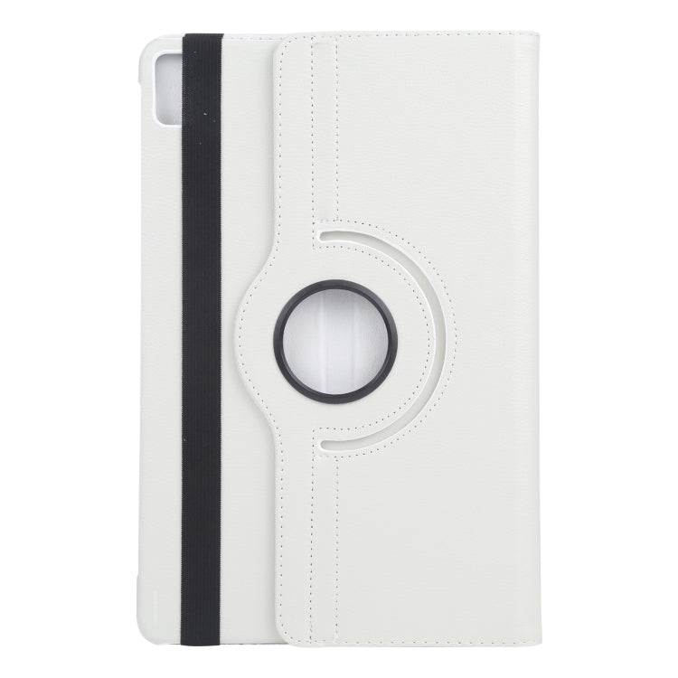 For iPad Pro 11 2024 360 Degree Rotation Litchi Texture Leather Tablet Case with Holder(White) - iPad Pro 11 2024 Cases by PMC Jewellery | Online Shopping South Africa | PMC Jewellery | Buy Now Pay Later Mobicred