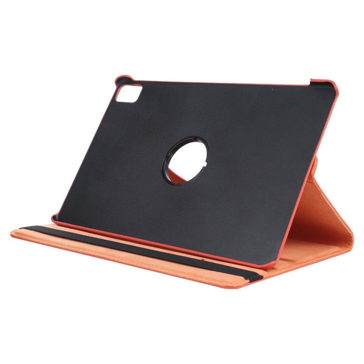 For iPad Pro 11 2024 360 Degree Rotation Litchi Texture Leather Tablet Case with Holder(Orange) - iPad Pro 11 2024 Cases by PMC Jewellery | Online Shopping South Africa | PMC Jewellery | Buy Now Pay Later Mobicred